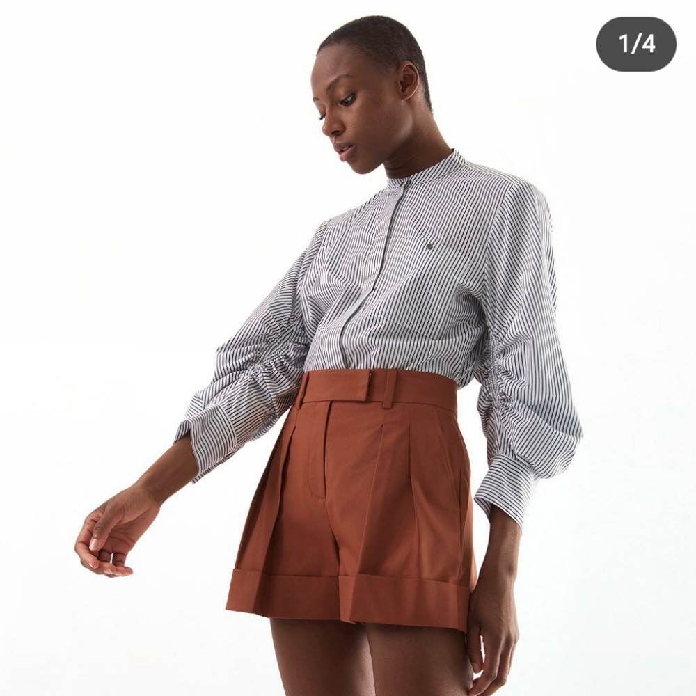 Judith & Charles "Tulip" top with balloon sleeves, size 2